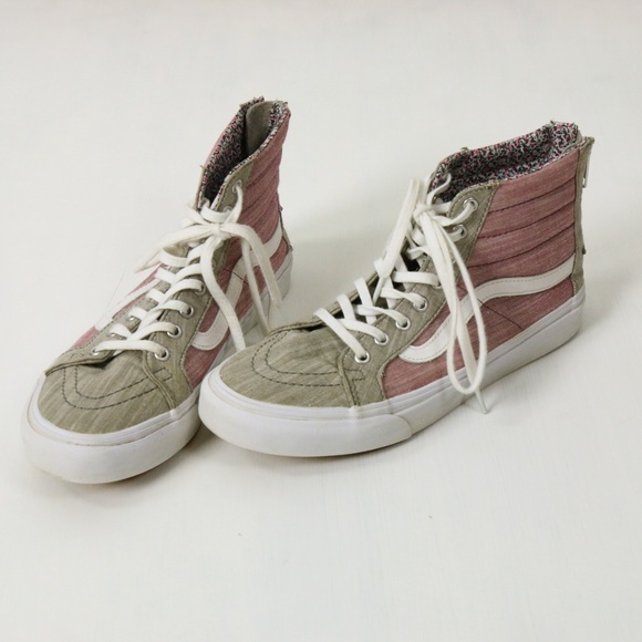 Vans Shoes - Vans Two Tone High Top Back Zip Sneakers